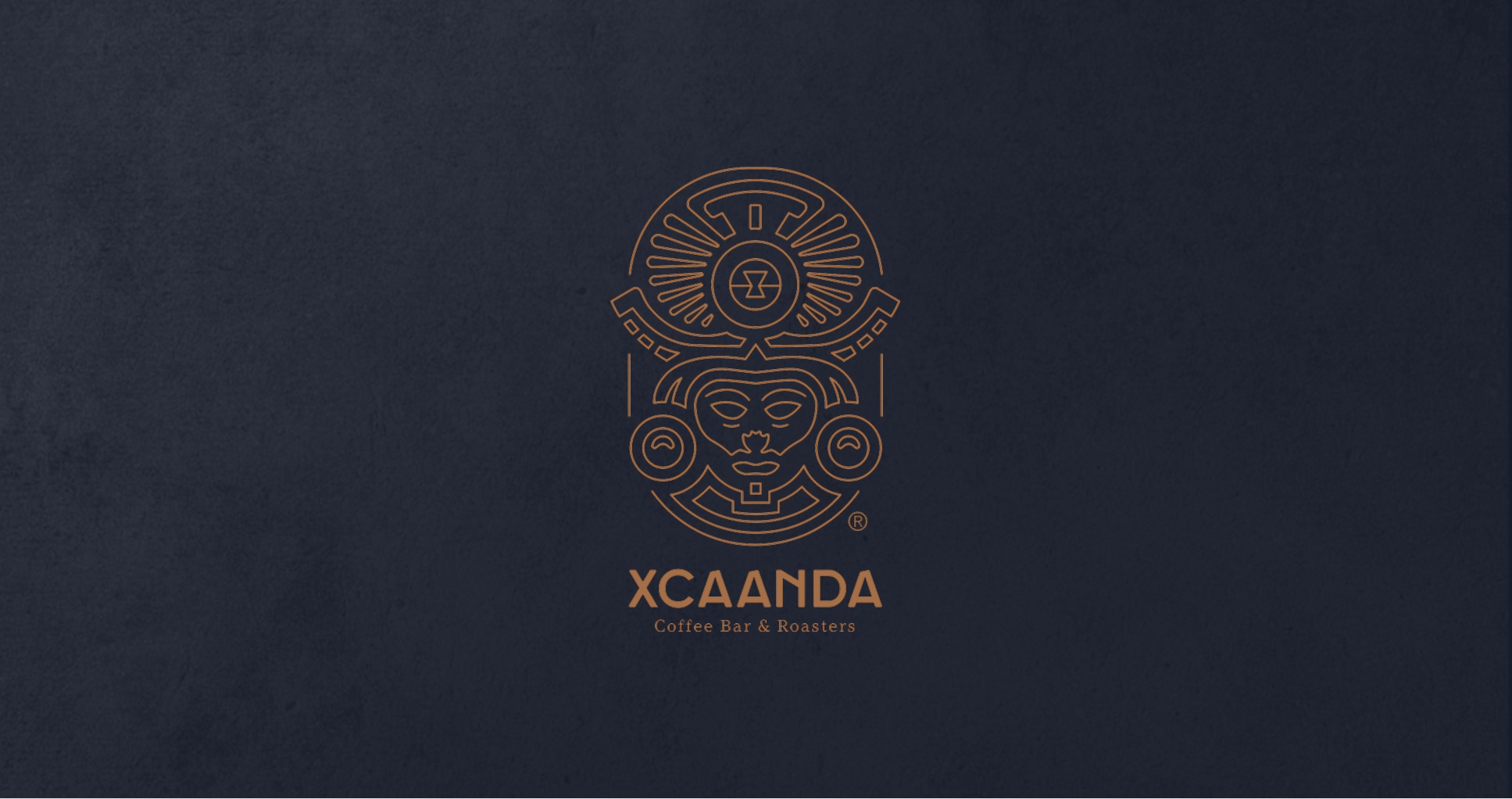 Group 1173 Xcaanda logo on a navy background
