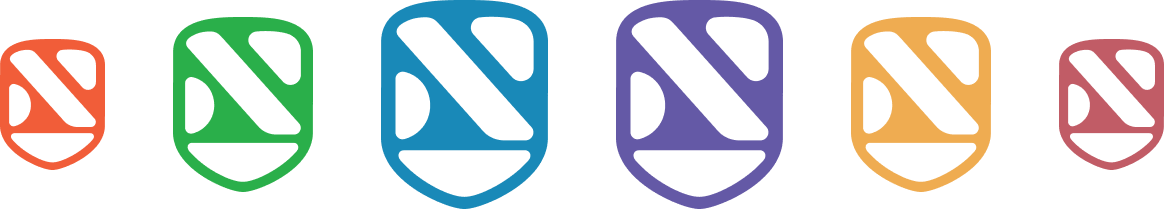 NaviLogos Navi Global School shield icons in six colors