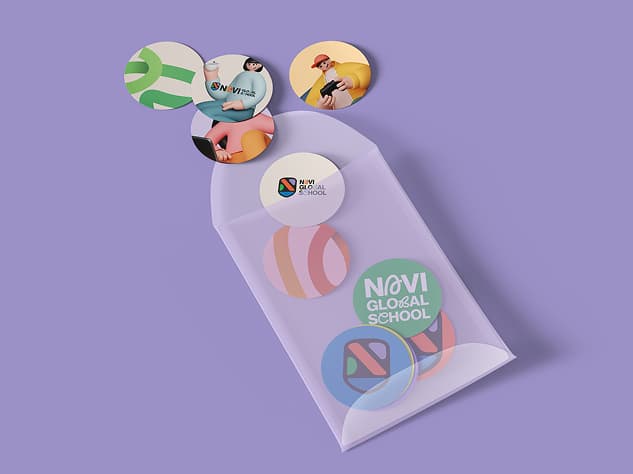 Sticker-Pack 1 Navi Global School pins and stickers
